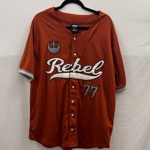 Star Wars Rebel Men's Rust Orange Skywalker Jersey